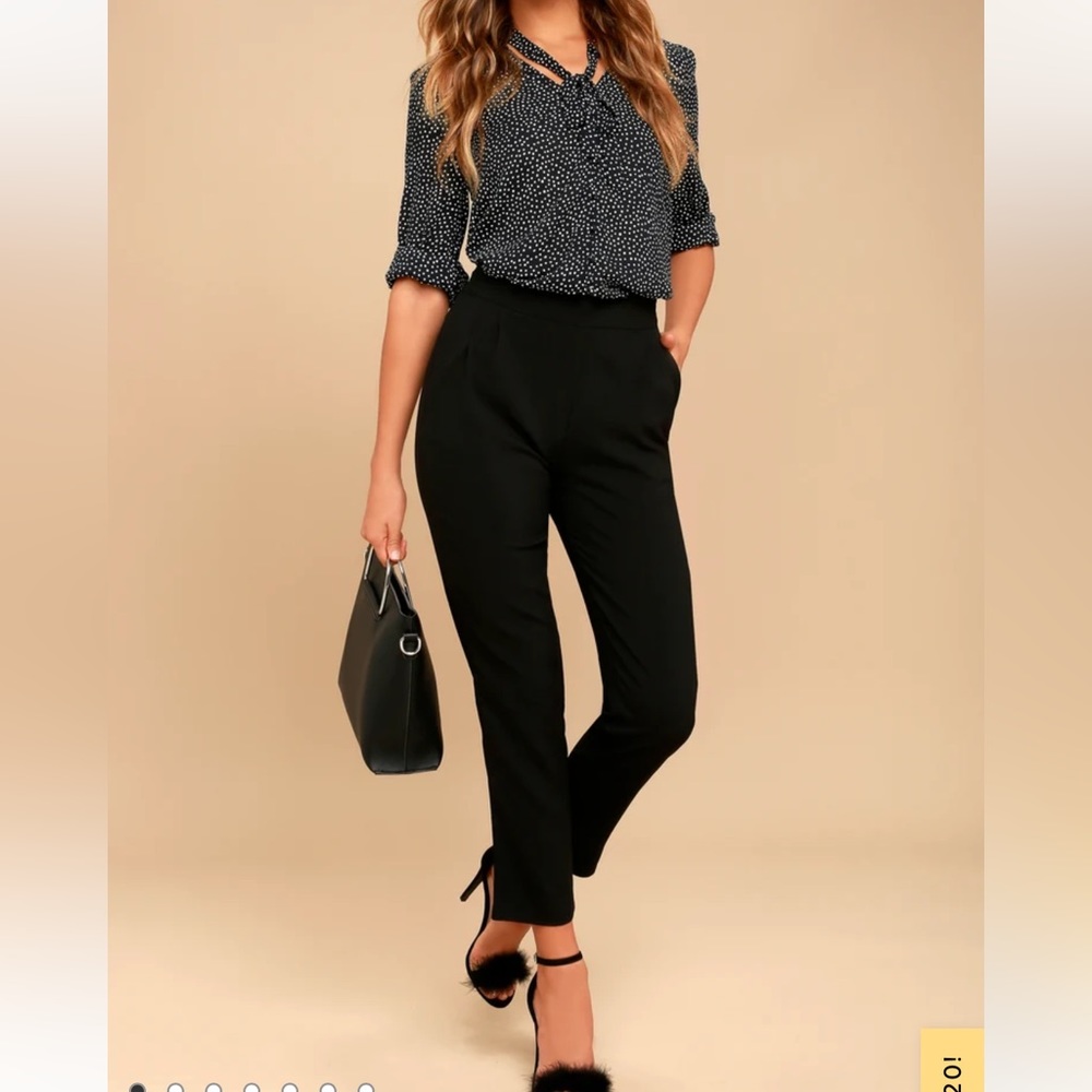 COPY - LULUS black work pants SIZE SMALL high waisted